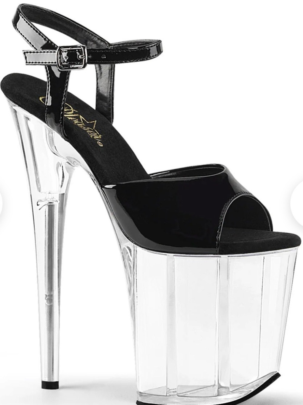 Pleaser Flamingo-809 Platform Heels with Clear Lucite Platform